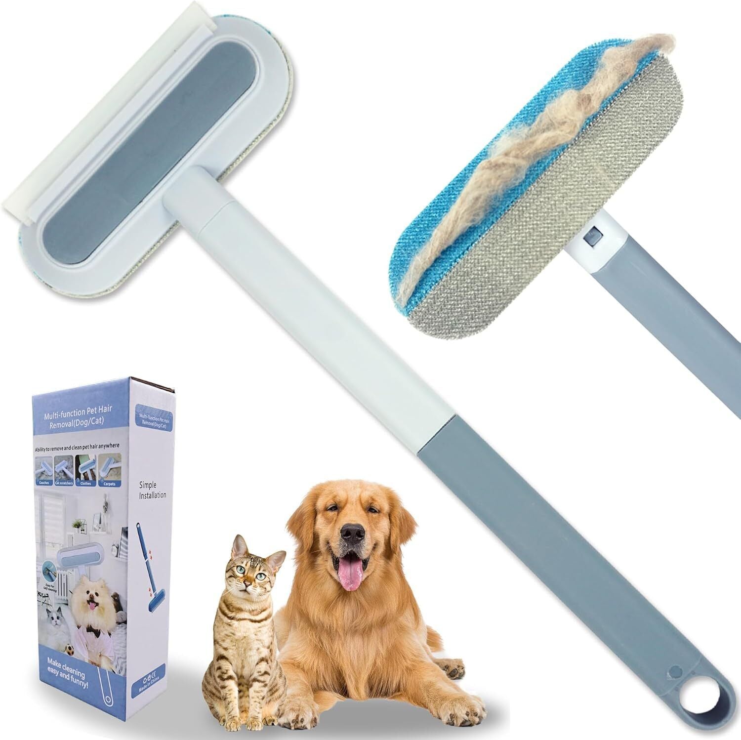 Pet Hair Removal Tool, Dog and Cat Hair Remover for Couch Carpet Furniture, 4 In